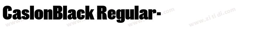 CaslonBlack Regular字体转换